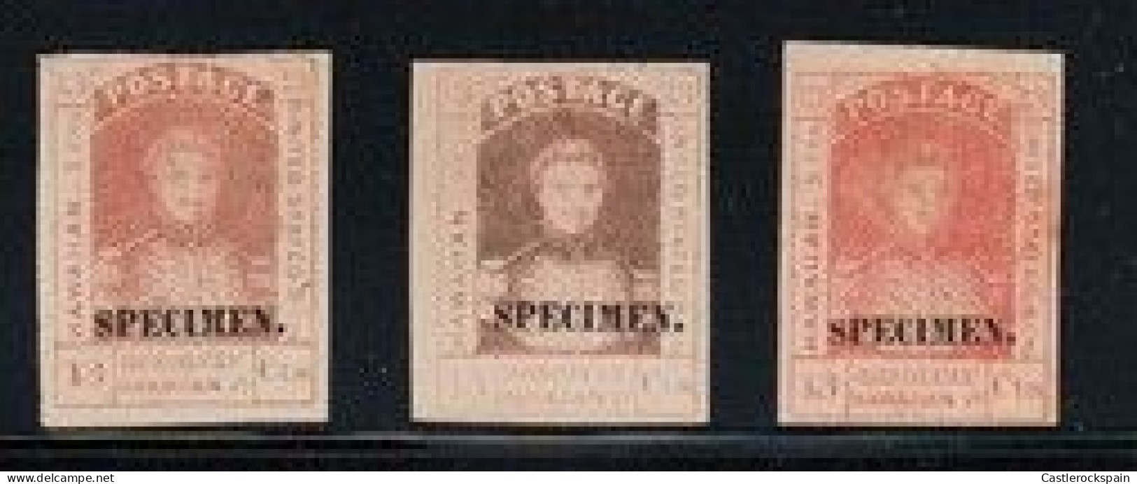 O) 1868  HAWAII - SPECIMEN OVERPRINT IN BLACK, UNITED STATES,  KING KAMEHAMEHA III, 13c SCT 11 Dull Rose, 13c SCT 11R Or - Hawaii