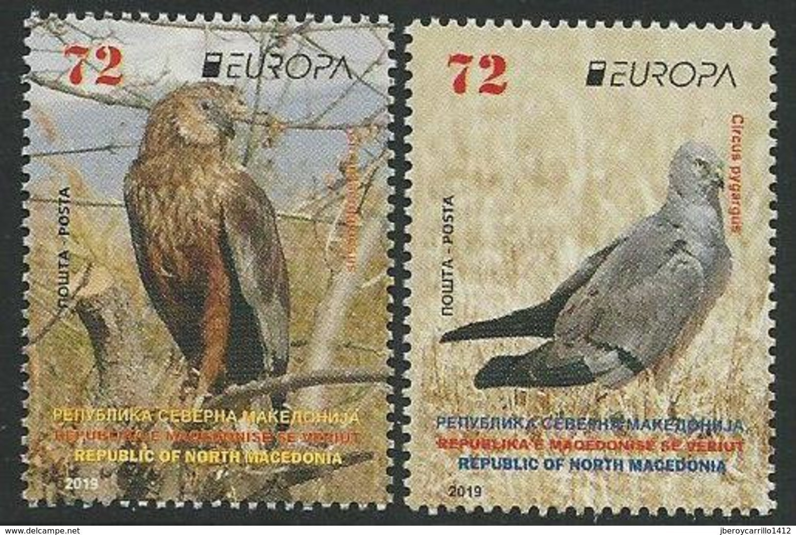 MACEDONIA /NORTH-MACEDONIA /MAKEDONIEN -EUROPA 2019 -NATIONAL BIRDS.-"AVES -BIRDS -VÖGEL-OISEAUX"- SERIE De 2 V. - N - 2019