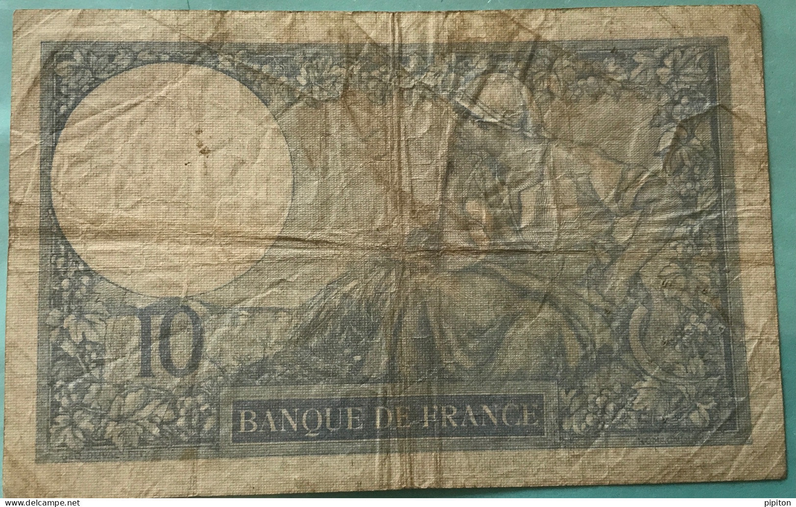 Billet De 10 F Minerve Modifié 1940 - 10 F 1916-1942 ''Minerve''