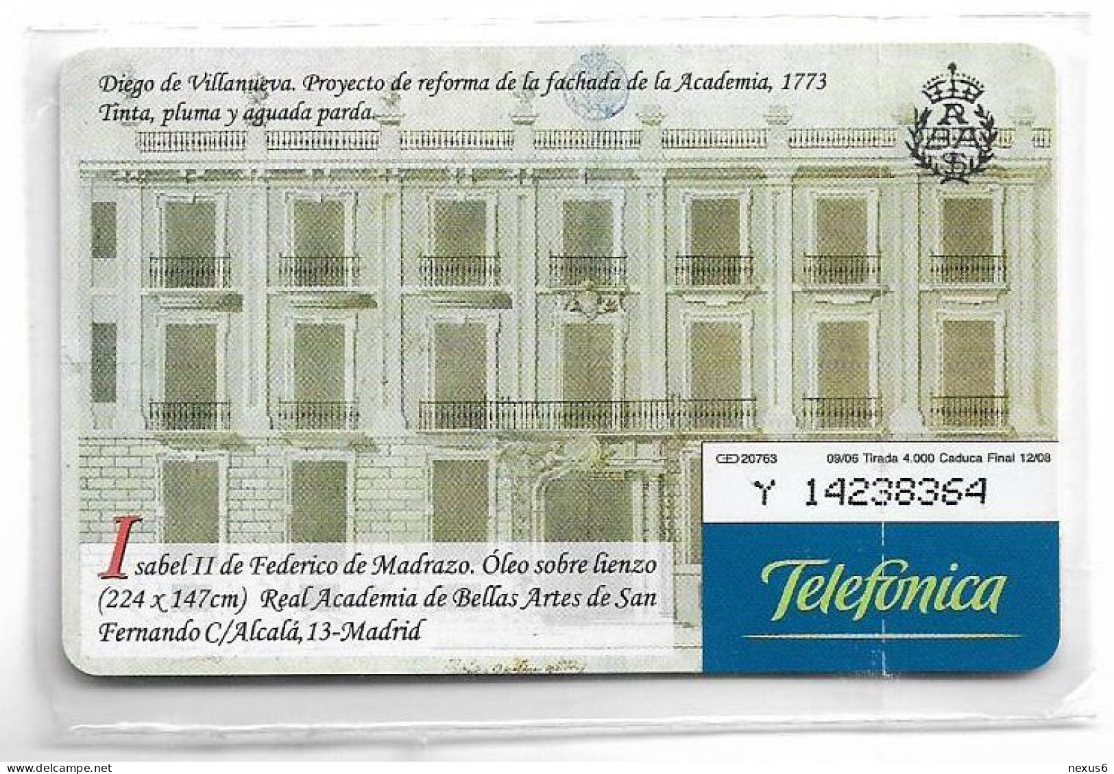 Spain - Telefónica - Isabel II - P-591 - 09.2006, 3€, 4.000ex, NSB - Emissions Privées