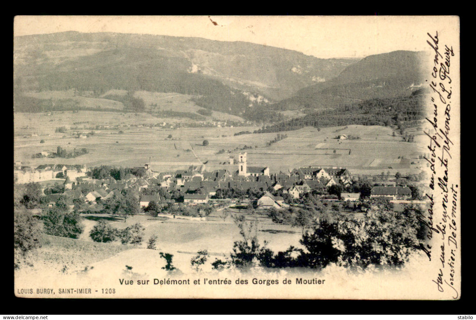 SUISSE - DELEMONT - ENTREE DES GORGES DE MOUTIER - Autres & Non Classés