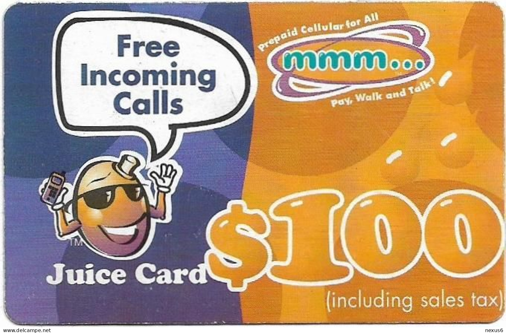 Zimbabwe - Telecel Mango - Mango Juice Card (Big Text), Exp.30.11.2002, GSM Refill 100$, Used - Zimbabwe