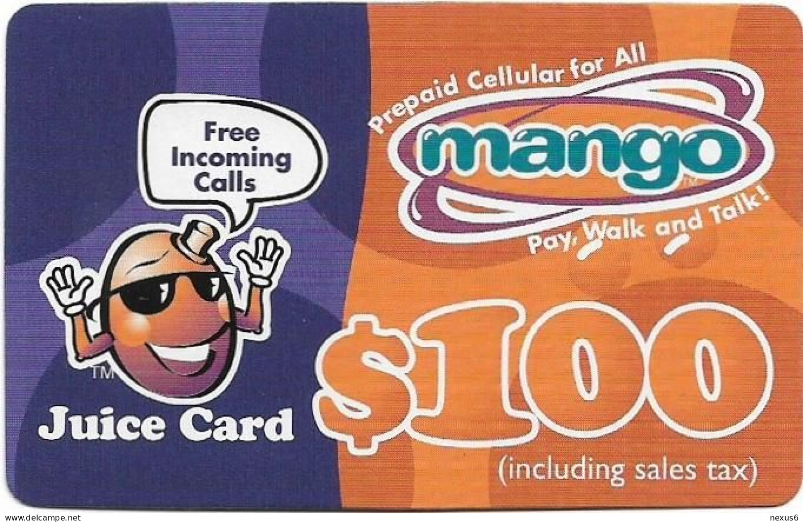 Zimbabwe - Telecel Mango - Mango Juice Card (Small Text), Exp.09.04.2002, GSM Refill 100$, Used - Simbabwe