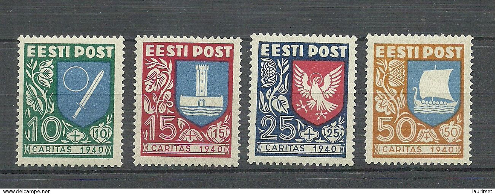 Estland Estonia Estonie 1940 CARITAS Michel 152 - 155 MNH/MH - Estland