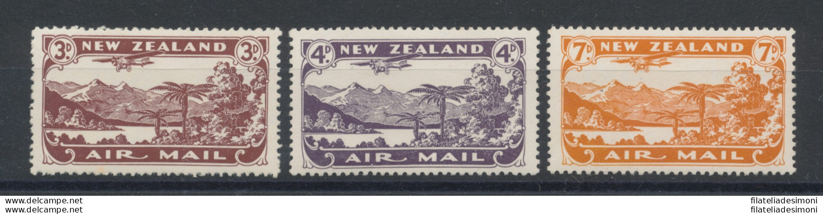 1931 NEW ZEALAND - Stanley Gibbons N. 548-50 - Laghi E Vedute - MLH* - Other & Unclassified