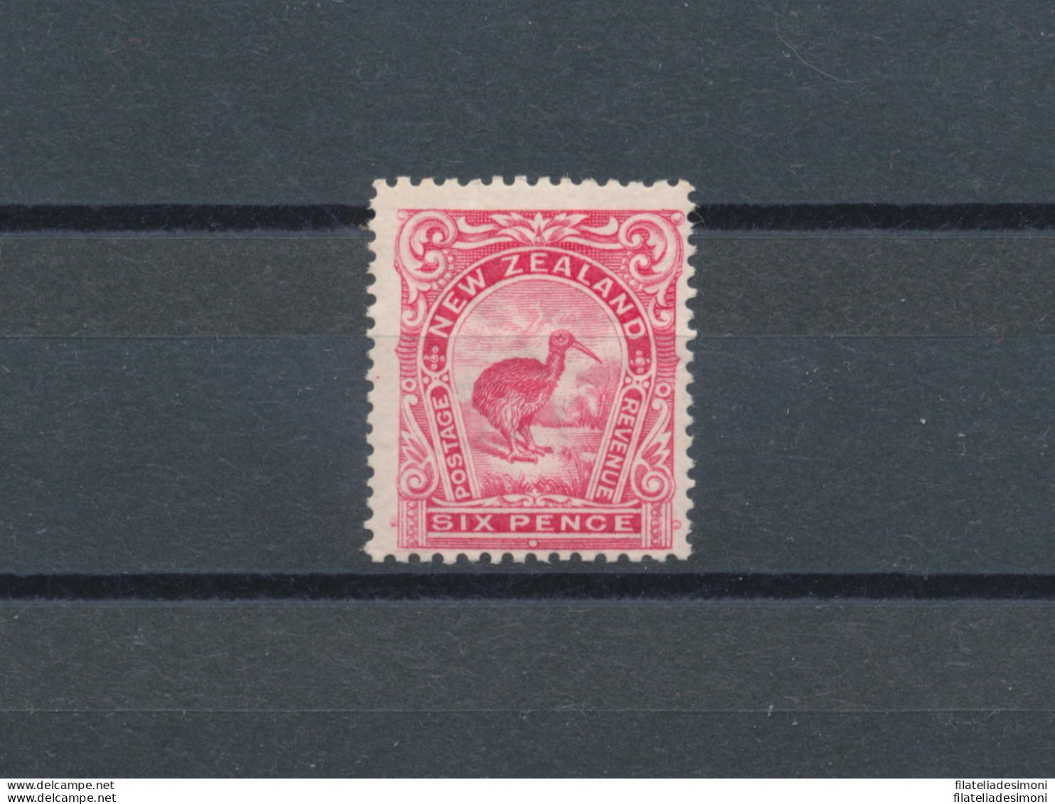 1907-08 NEW ZEALAND - Stanley Gibbons N. 384 - 6 D. Carmine-pink - MLH* - Altri & Non Classificati