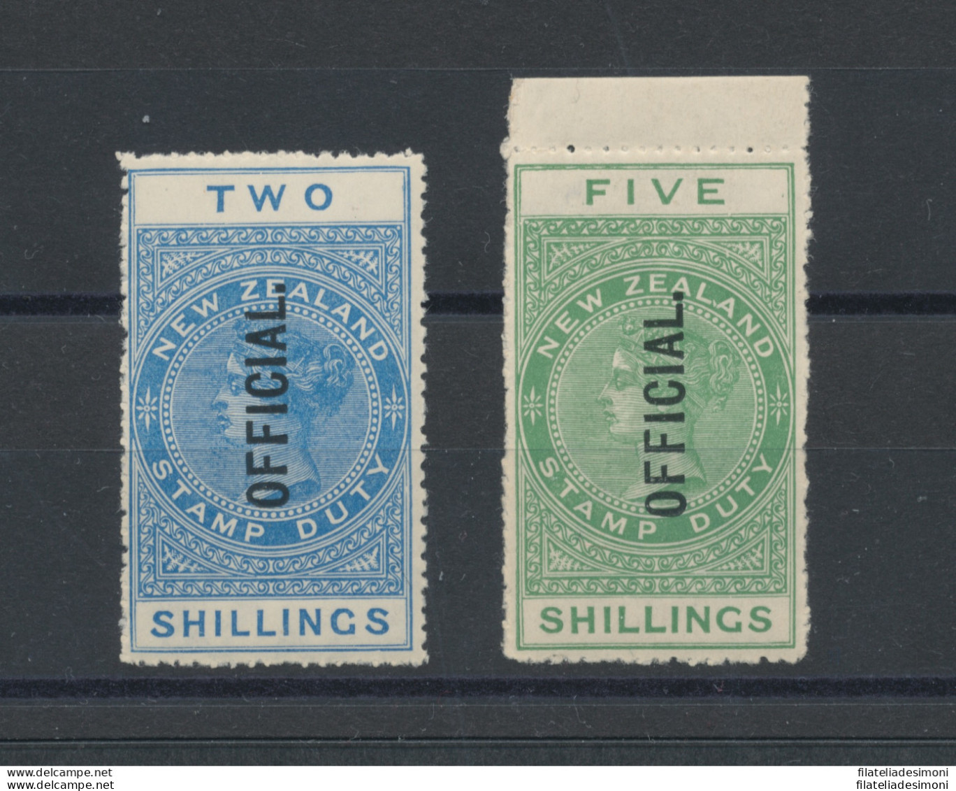 1913-25 NEW ZEALAND - Stanley Gibbons N. O82/O83 - Postal Fiscal Stamp Overprint Official - Serie Di 2 Valori - MH* - Sonstige & Ohne Zuordnung