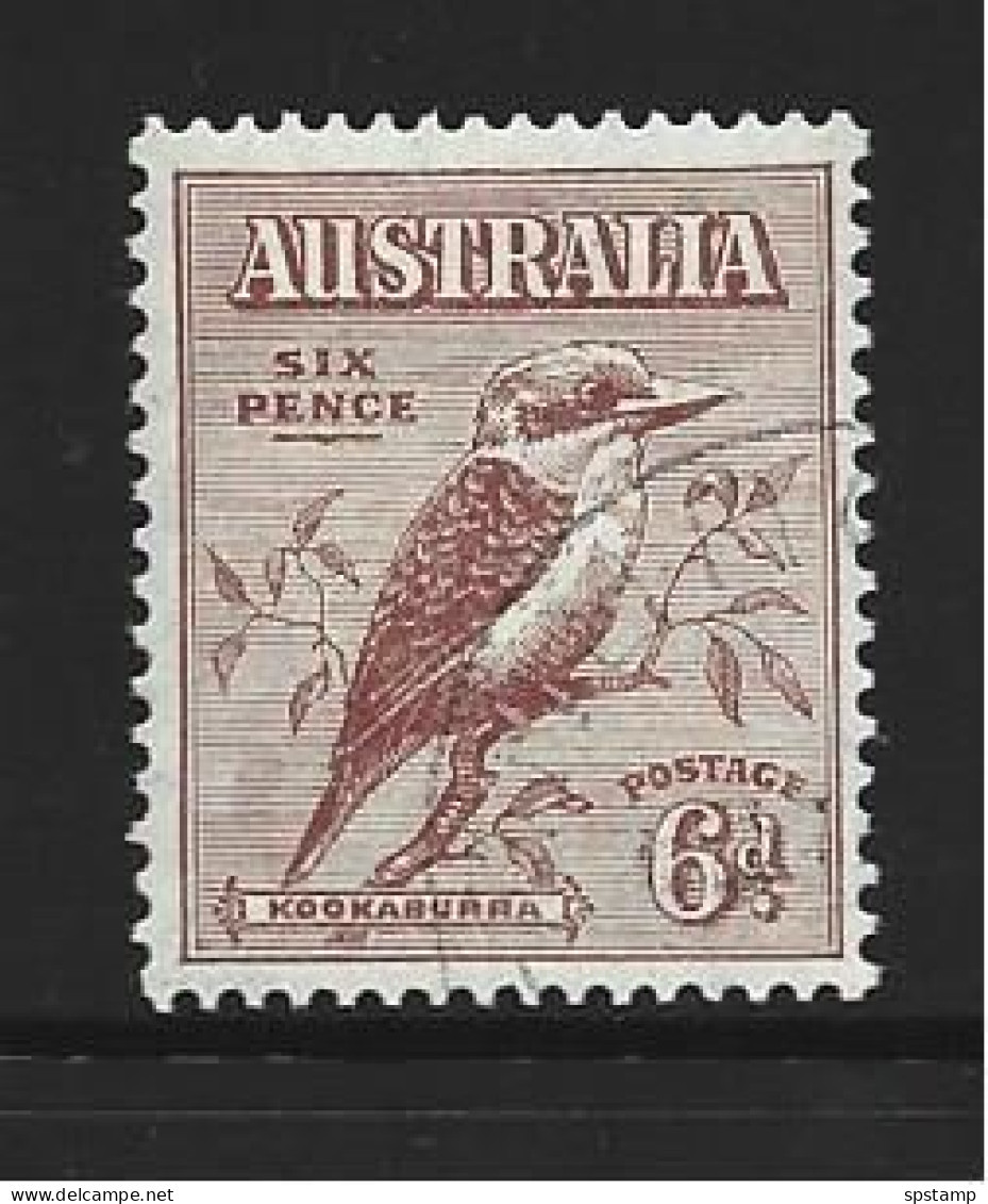 Australia 1932 6d Kookaburra Bird CTO With Full Unhinged OG - Usati