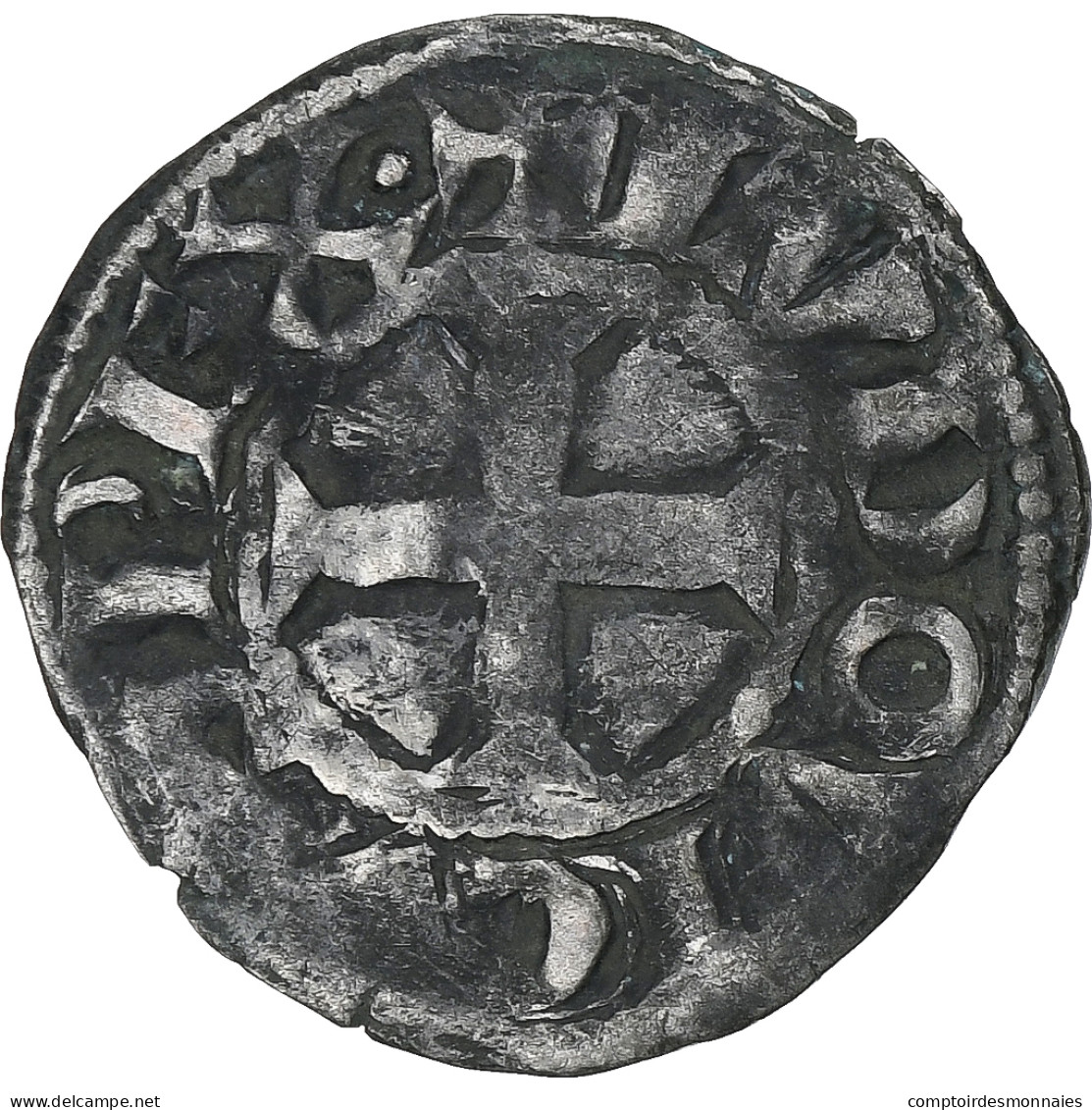 France, Louis VIII-IX, Denier Tournois, 1223-1244, Billon, TB+, Duplessy:187 - 1223-1226 Lodewijk VIII De Leeuw