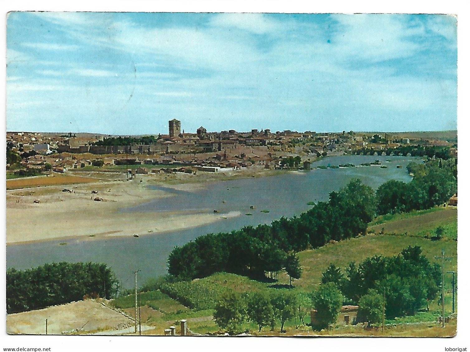 LA CATEDRAL Y EL RIO DUERO / THE CATHEDRAL AND THE DUERO RIVER .-  ZAMORA - CASTILLA Y LEON.- ( ESPAÑA ). - Zamora