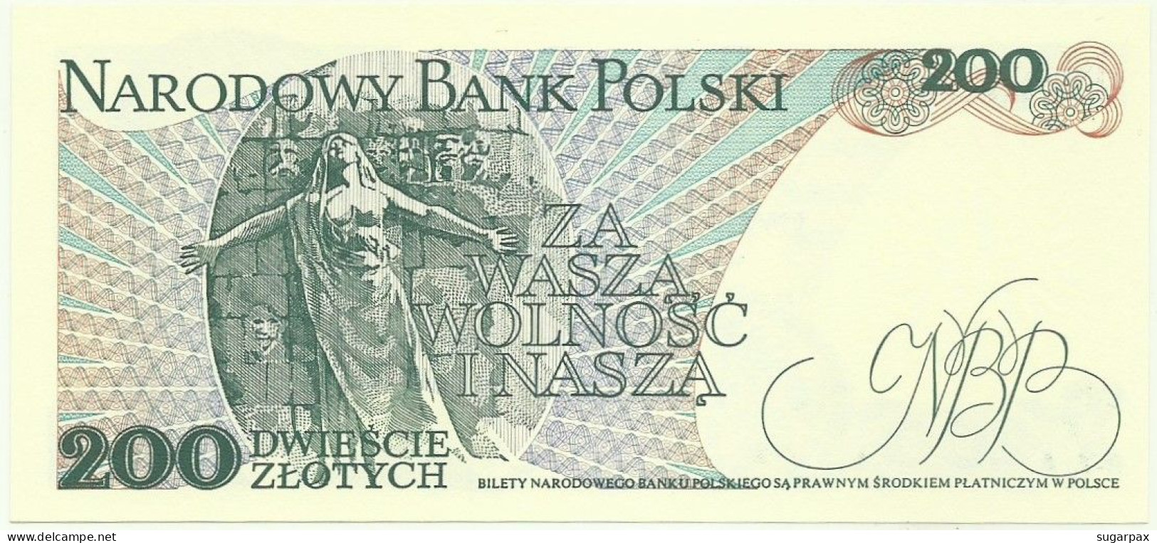 POLAND - 200 Zlotych - 1988 - Pick 144.c - Unc. - Série EL - Narodowy Bank Polski - Pologne