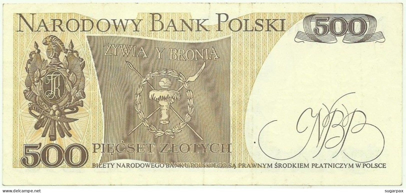 POLAND - 500 Zlotych - 1982 - Pick 145.d - Série EW - Narodowy Bank Polski - Polonia