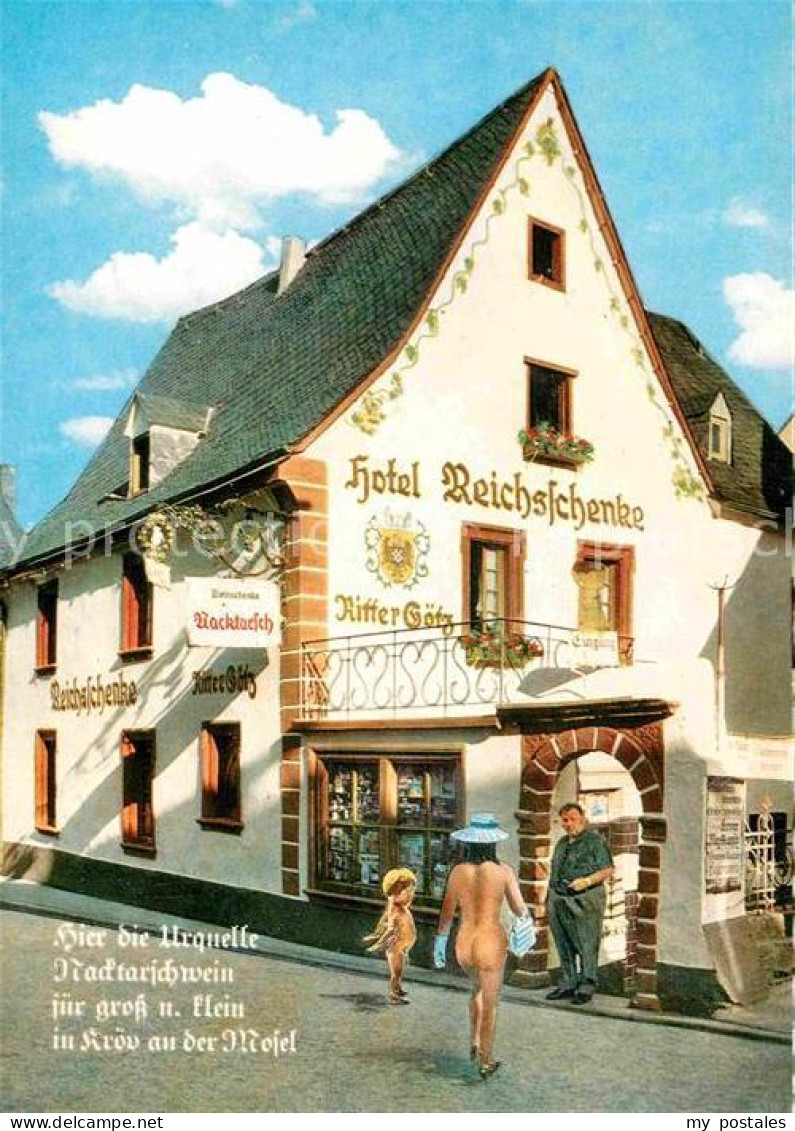 72620582 Kroev Mosel Hotel Reichsschenke Ritter Goetz Nacktarschwein Koevenig - Kröv