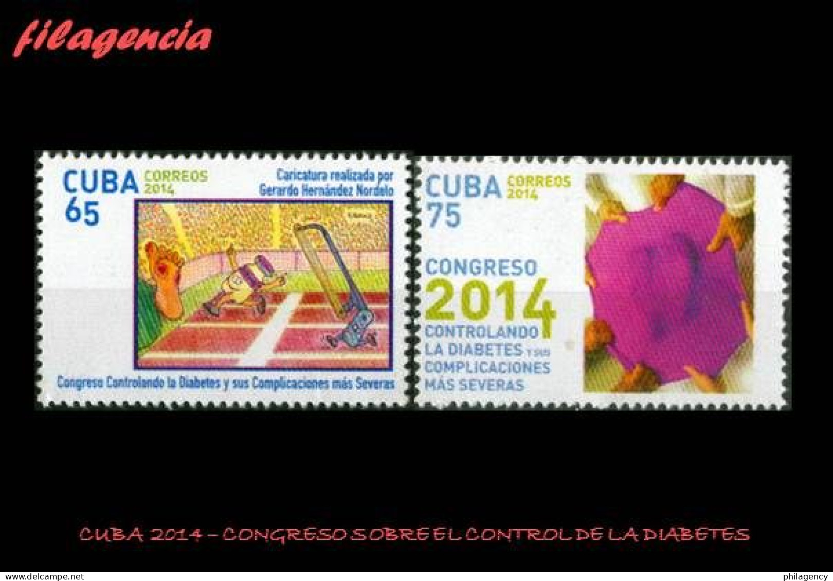 CUBA MINT. 2014-50 CONGRESO MÉDICO INTERNACIONAL SOBRE EL CONTROL DE LA DIABETES - Neufs