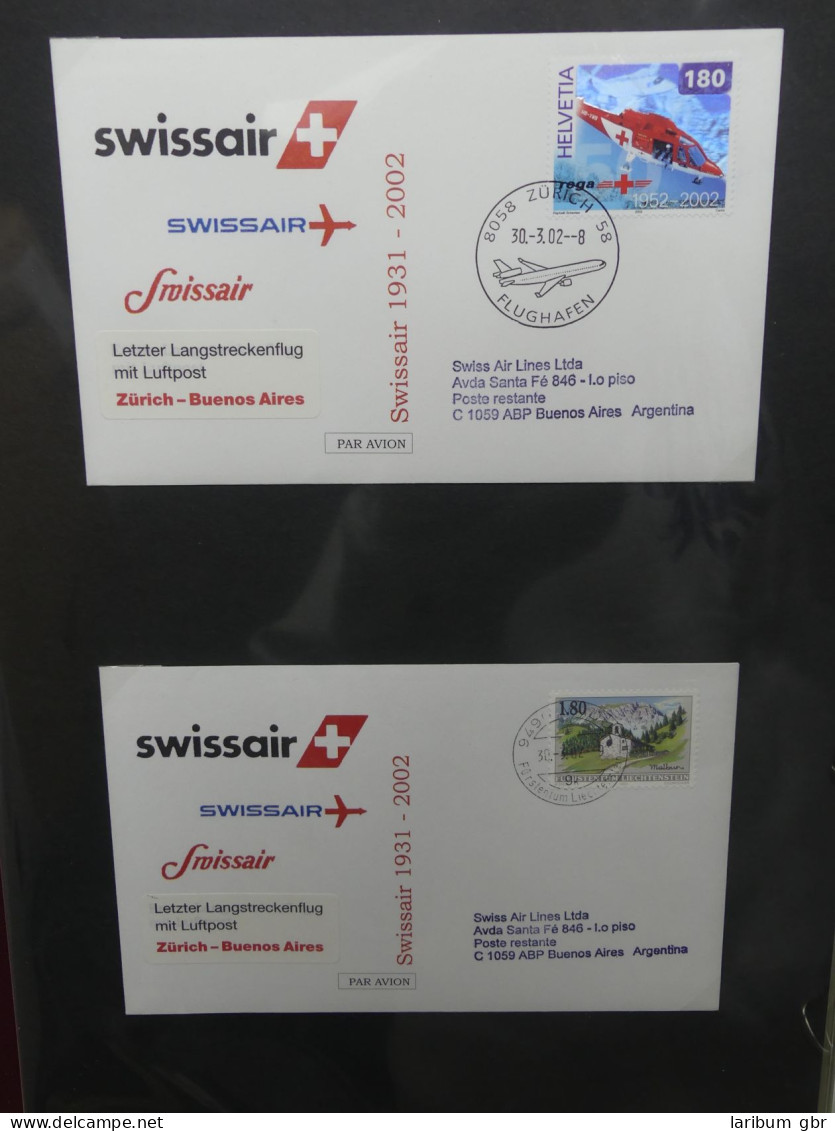 Schweiz Erstflüge über 80 Belege im Ringbinder #LY691