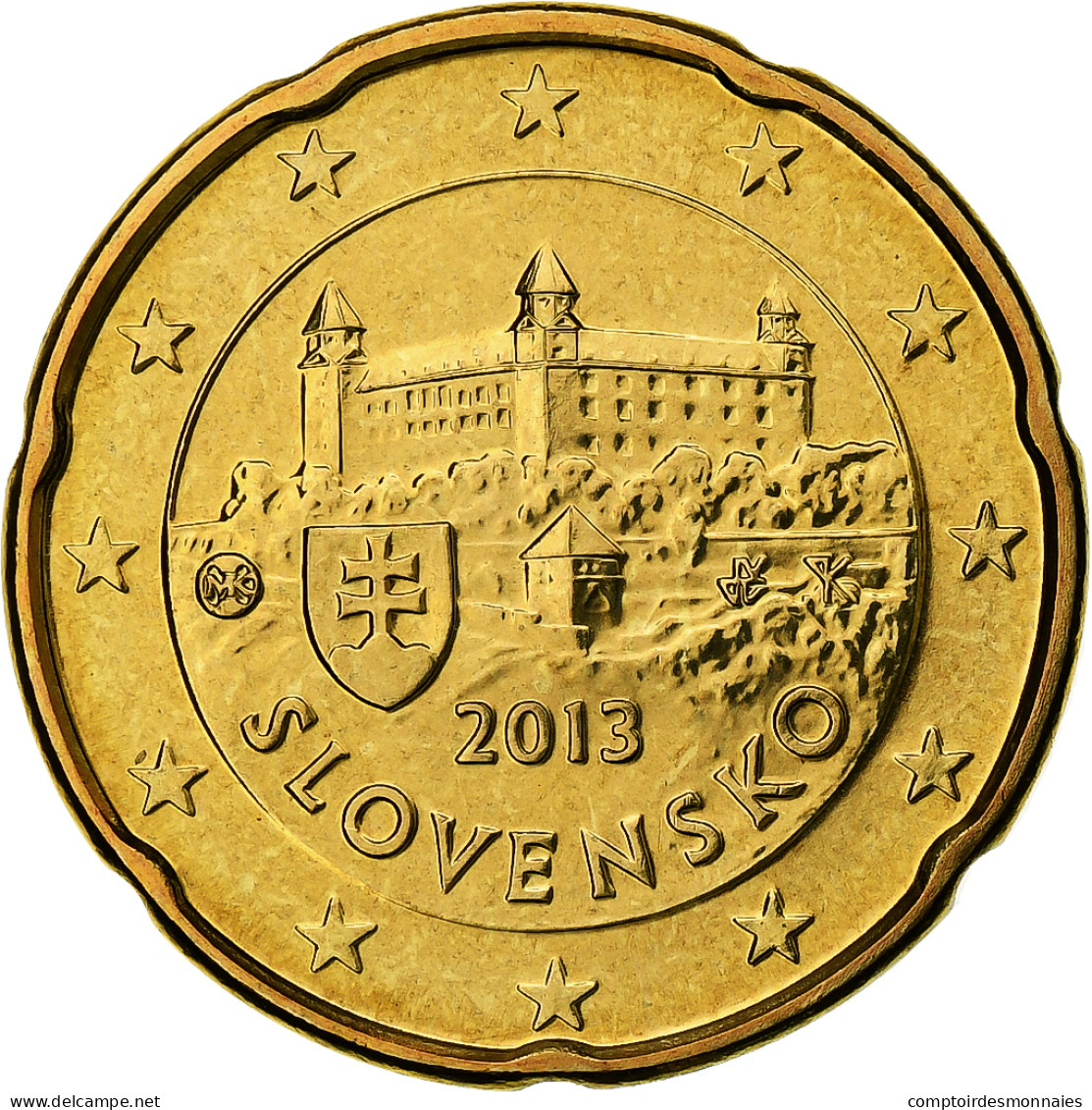 Slovaquie, 20 Euro Cent, 2013, Kremnica, BU, FDC, Or Nordique, KM:99 - Slovacchia