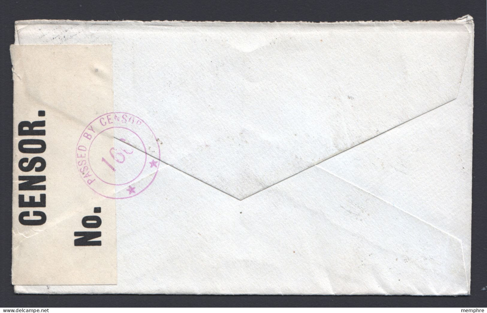1918  Air Letter To USA British Censor Tape - Cile