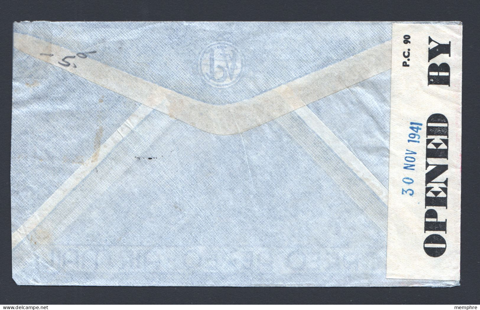 1941  Air Letter To USA - USA Censor Tape - Kolumbien