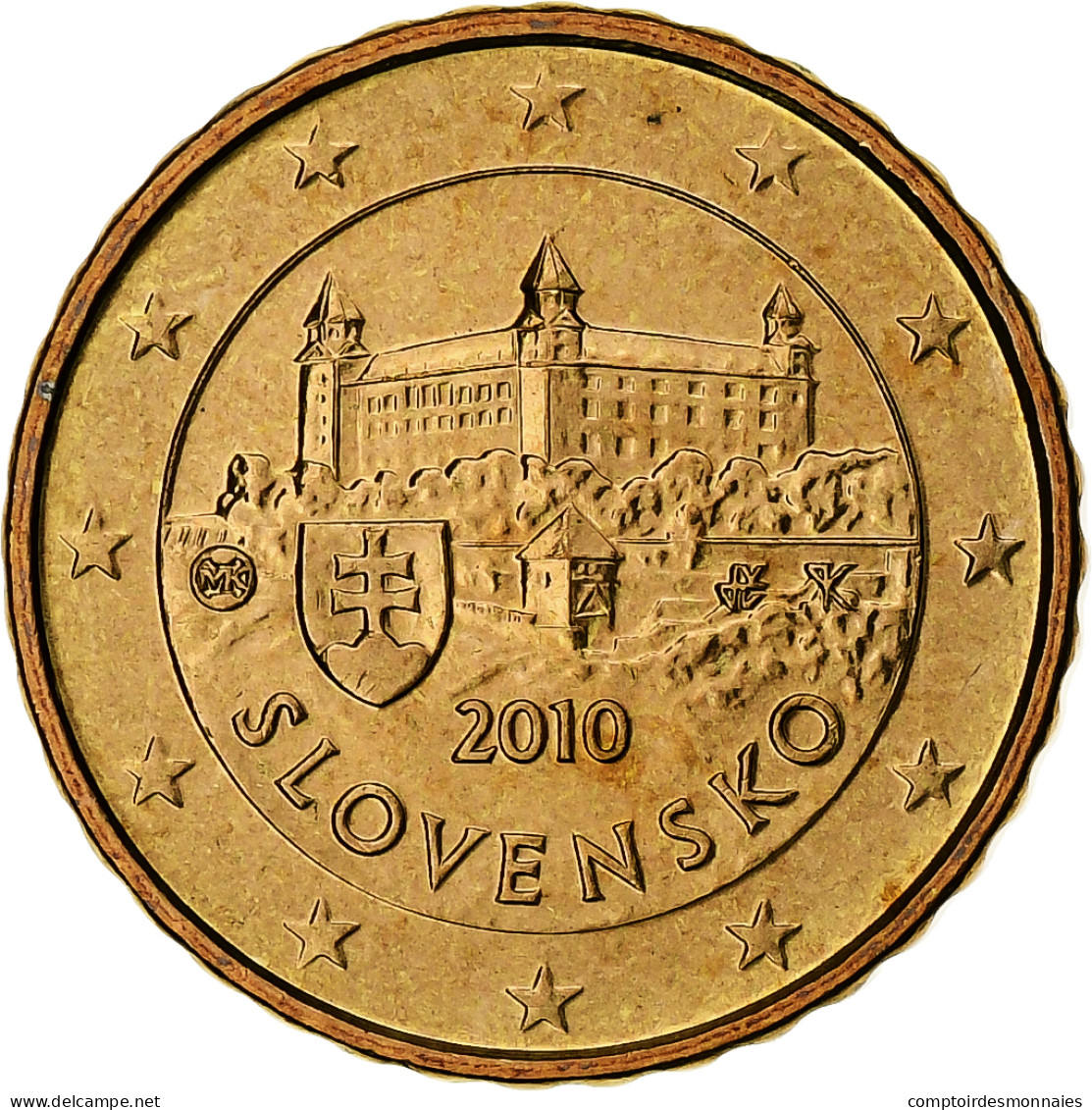 Slovaquie, 10 Euro Cent, 2010, Kremnica, BU, FDC, Or Nordique, KM:98 - Slovakia