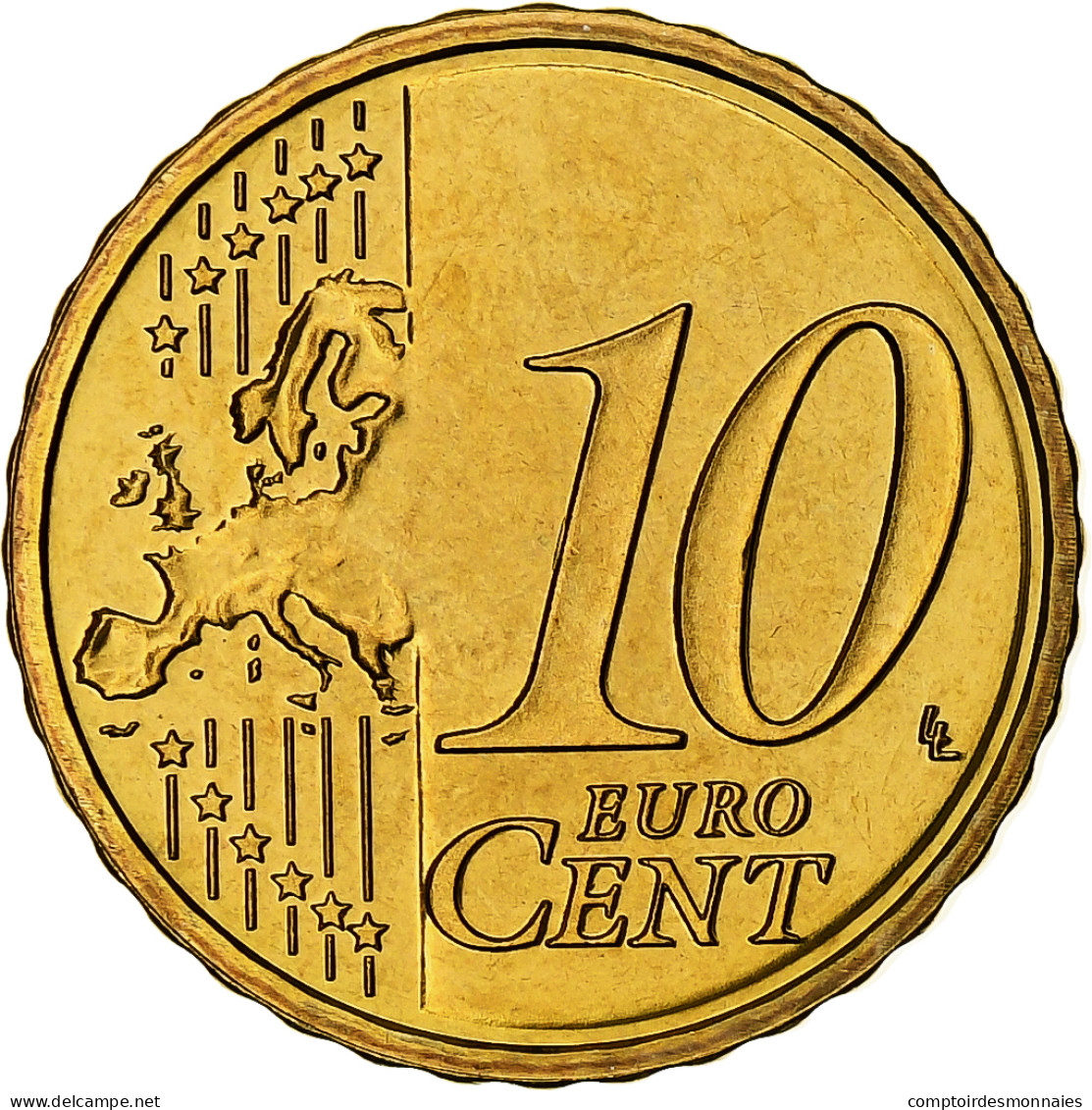 Pays-Bas, Beatrix, 10 Euro Cent, 2007, Utrecht, BU, SPL+, Or Nordique, KM:237 - Pays-Bas