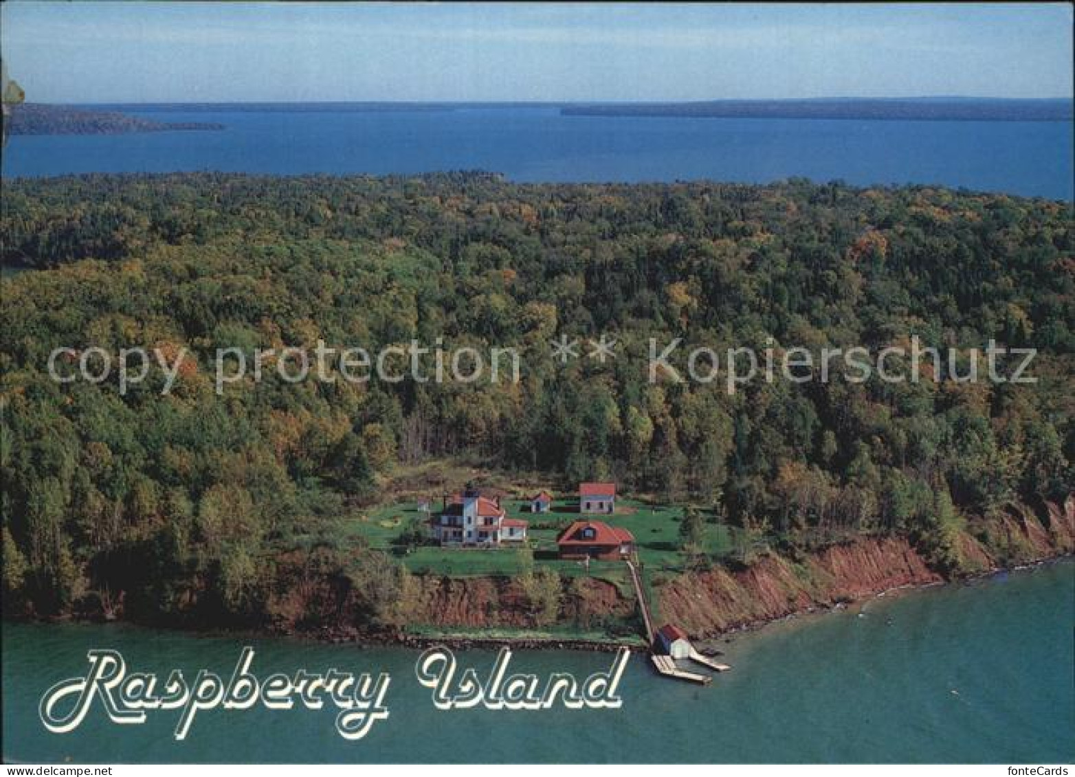 72556375 Minnesota_US-State Fliegeraufnahme Raspberry Island - Sonstige & Ohne Zuordnung