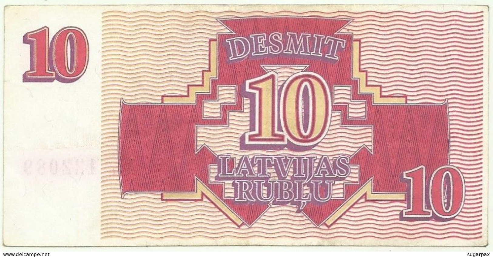 Latvia - 10 Rubli - 1992 - Pick: 38 - Serie AL - Letónia - Lettland