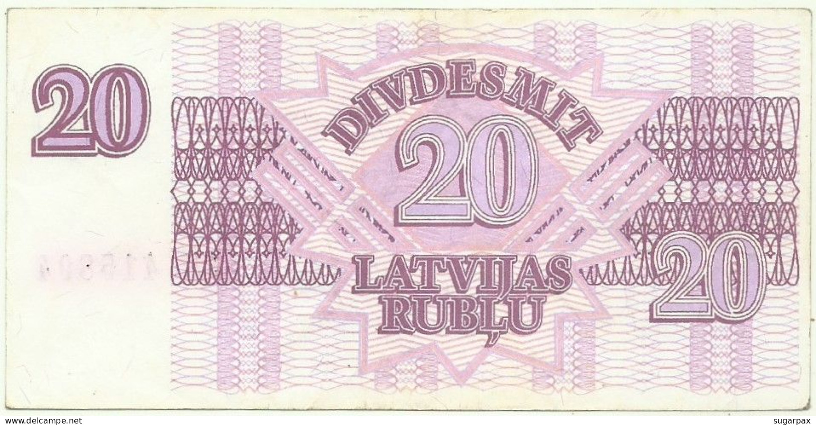 Latvia - 20 Rubli - 1992 - Pick: 39 - Serie AS - Letónia - Lettonie