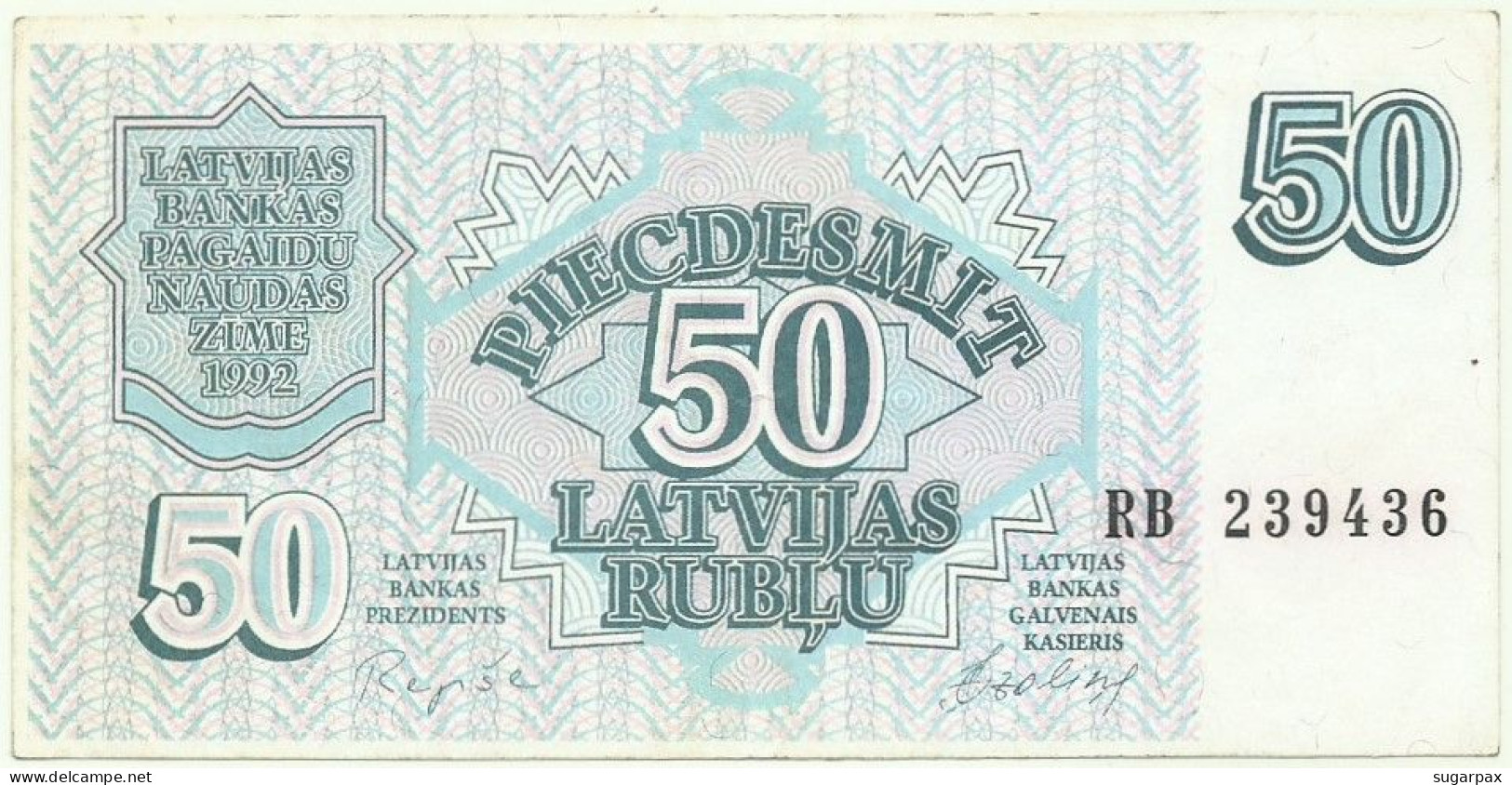 Latvia - 50 Rubli - 1992 - Pick: 40 - Serie RB - Letónia - Letonia