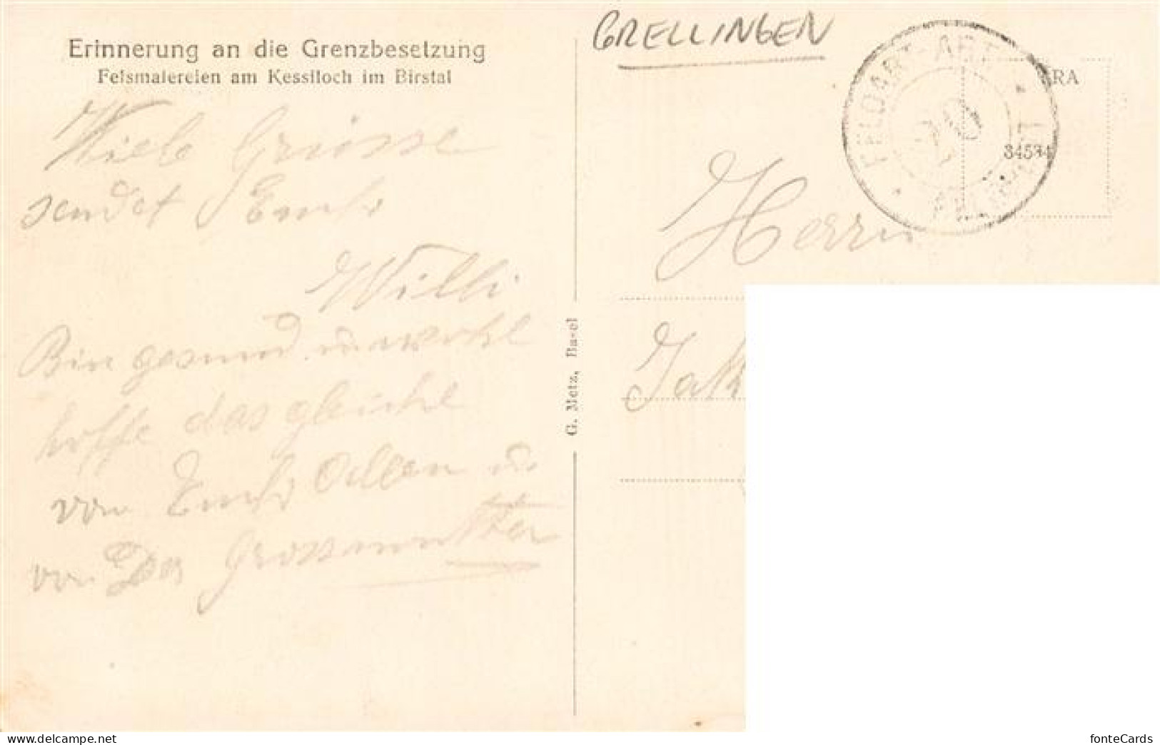 13958182 Grellingen_BL Felsmalereien Am Kessiloch Im Birstal Erinnerung An Die G - Autres & Non Classés