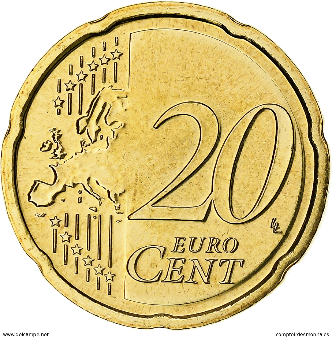 Pays-Bas, Beatrix, 20 Euro Cent, 2007, Utrecht, BU, SPL+, Or Nordique, KM:238 - Pays-Bas