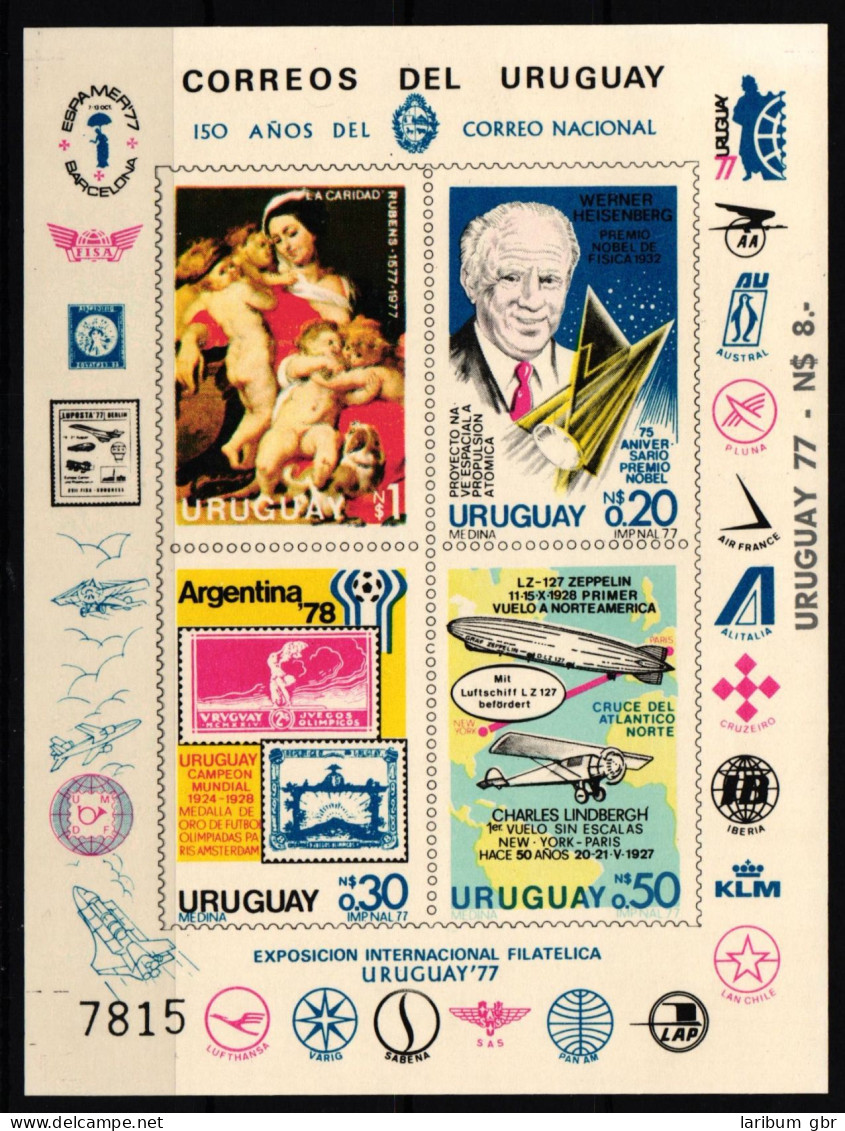 Uruguay 1453-1456 Postfrisch Als Sonderblatt UREXPO 77 #JY094 - Uruguay