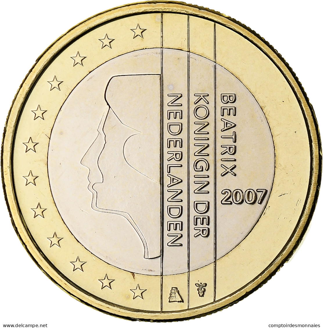 Pays-Bas, Beatrix, Euro, 2007, Utrecht, BU, SPL+, Bimétallique, KM:240 - Paesi Bassi