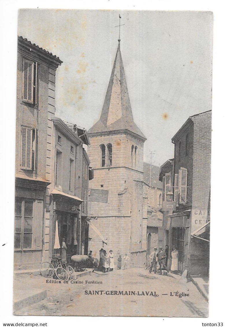 SAINT GERMAIN LAVAL - 42 - CPA COLORISEE - L'Eglise - TOUL 1 - - Saint Germain Laval