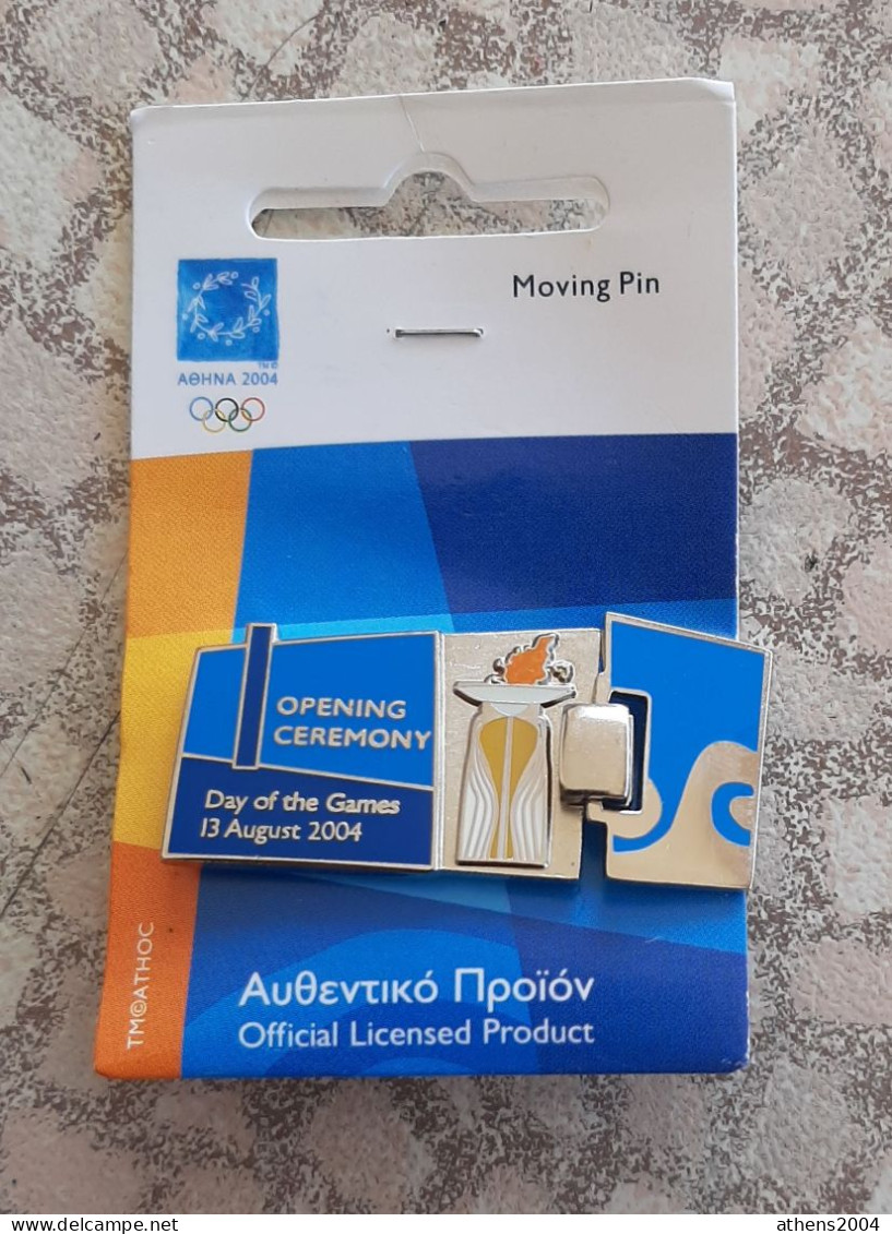 @ Athens 2004 Olympic Games - Opening Ceremony Pin (English Language) - Jeux Olympiques