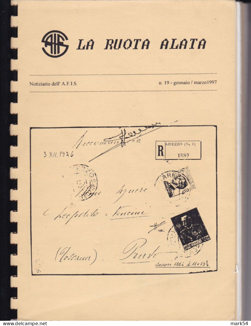 18. La Ruota Alata Dal N.19 Al 30 Rilegati Il N. 27 Staccato Dalla Rilegatura - Philately And Postal History