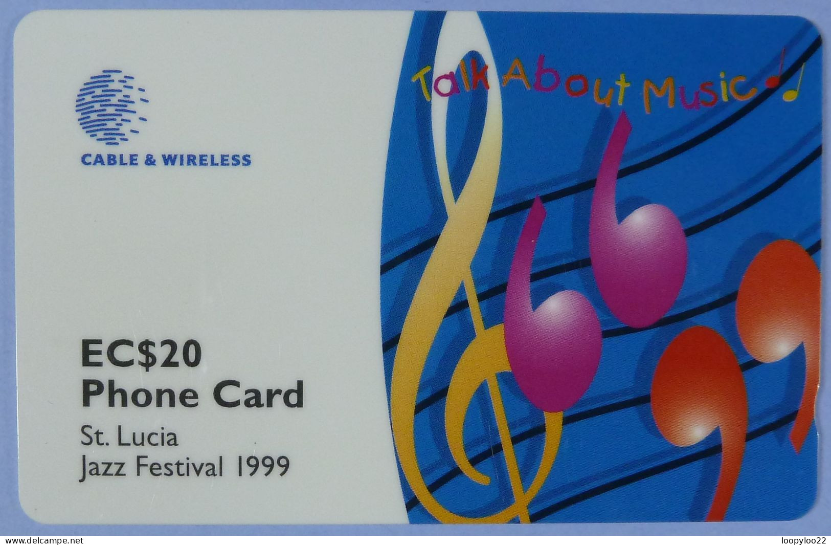 ST LUCIA - GPT - Cable & Wireless - Jazz Festival - Talk About Music - Specimen - $20 - Santa Lucia