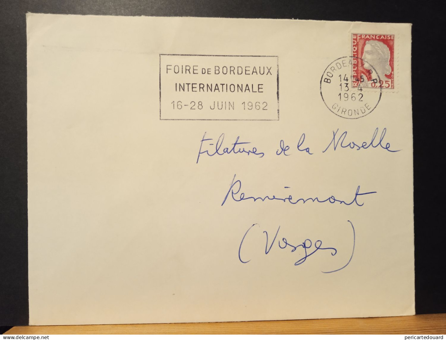 Marianne De Decaris 1263 Sur Lettre, Foire De Bordeaux Internationnale 1962, 1963 Et 1964 - 1960 Marianna Di Decaris