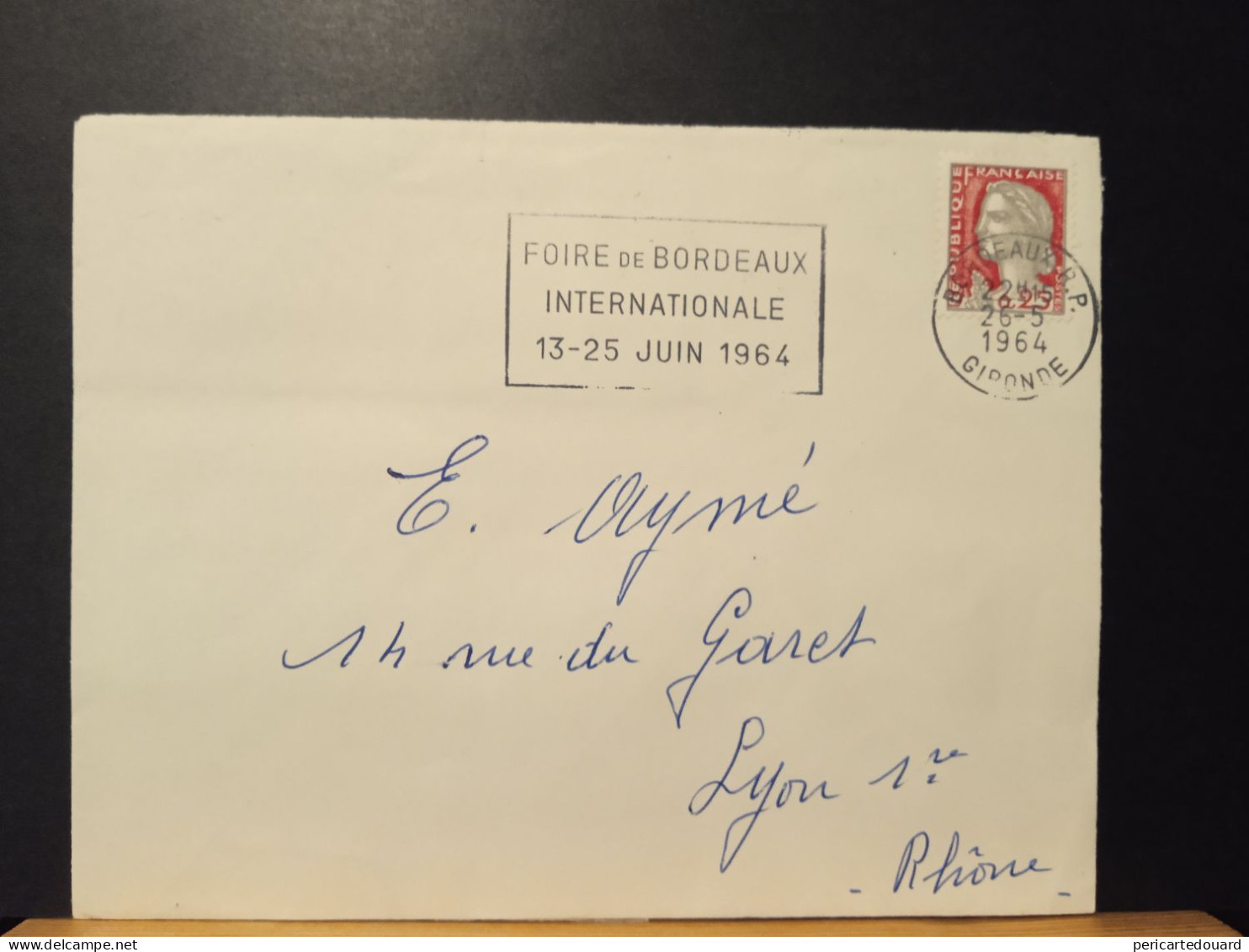 Marianne De Decaris 1263 Sur Lettre, Foire De Bordeaux Internationnale 1962, 1963 Et 1964 - 1960 Marianne De Decaris