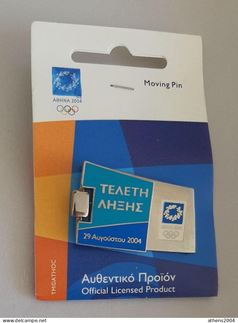 @ Athens 2004 Olympic Games - Closing Ceremony Pin (Greek Language) - Olympic Games