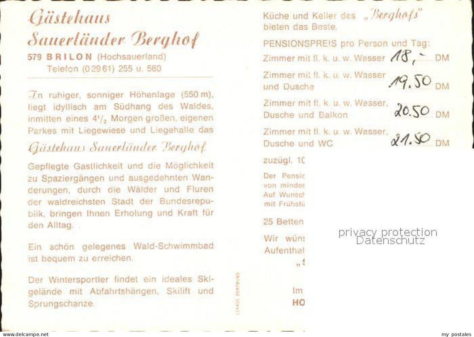 72599678 Brilon Gaestehaus Sauerlaender Berghof Brilon - Brilon