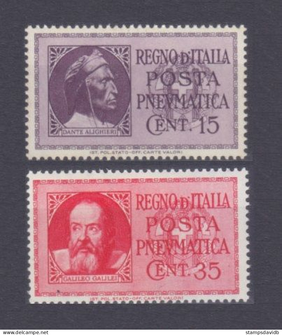 1933 Italy 437-438 Dante Alighieri, Galileo Galilei - Neufs