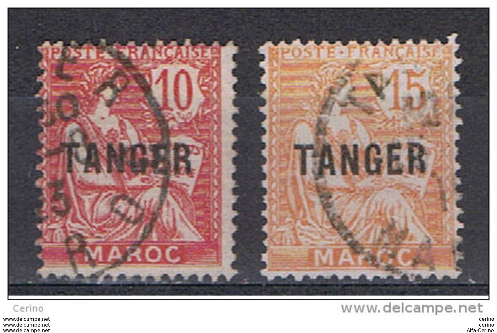 MAROCCO:  1918/24  SOPRASTAMPATI  -  2  VAL. US. -  YV/TELL. 85 + 87 - Used Stamps