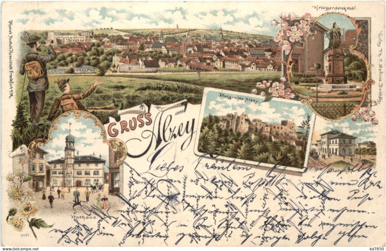 Gruss Aus Alzey - Litho - Alzey