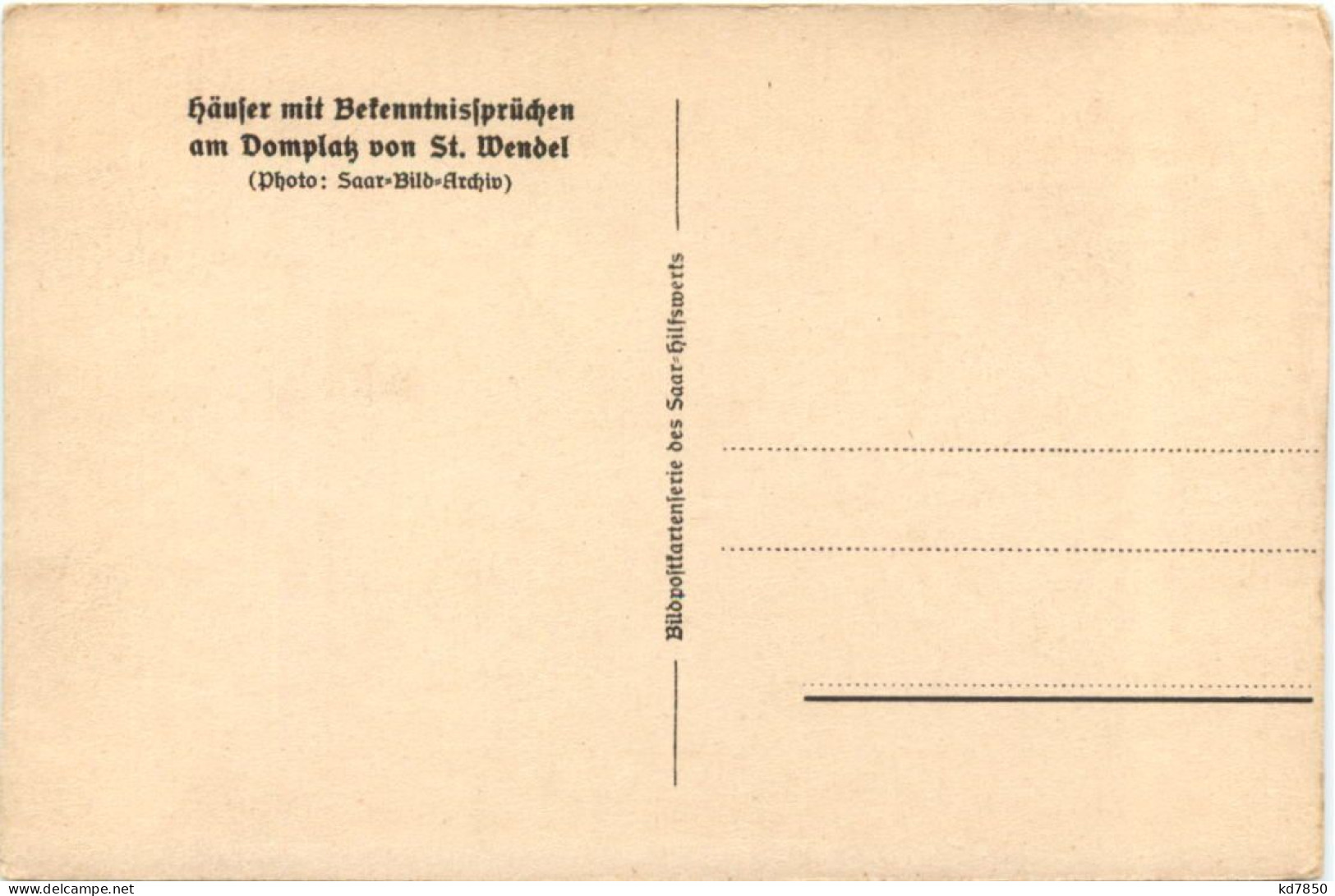 St. Wendel - Häuser Mit Bekenntnissprüchen - Kreis Sankt Wendel