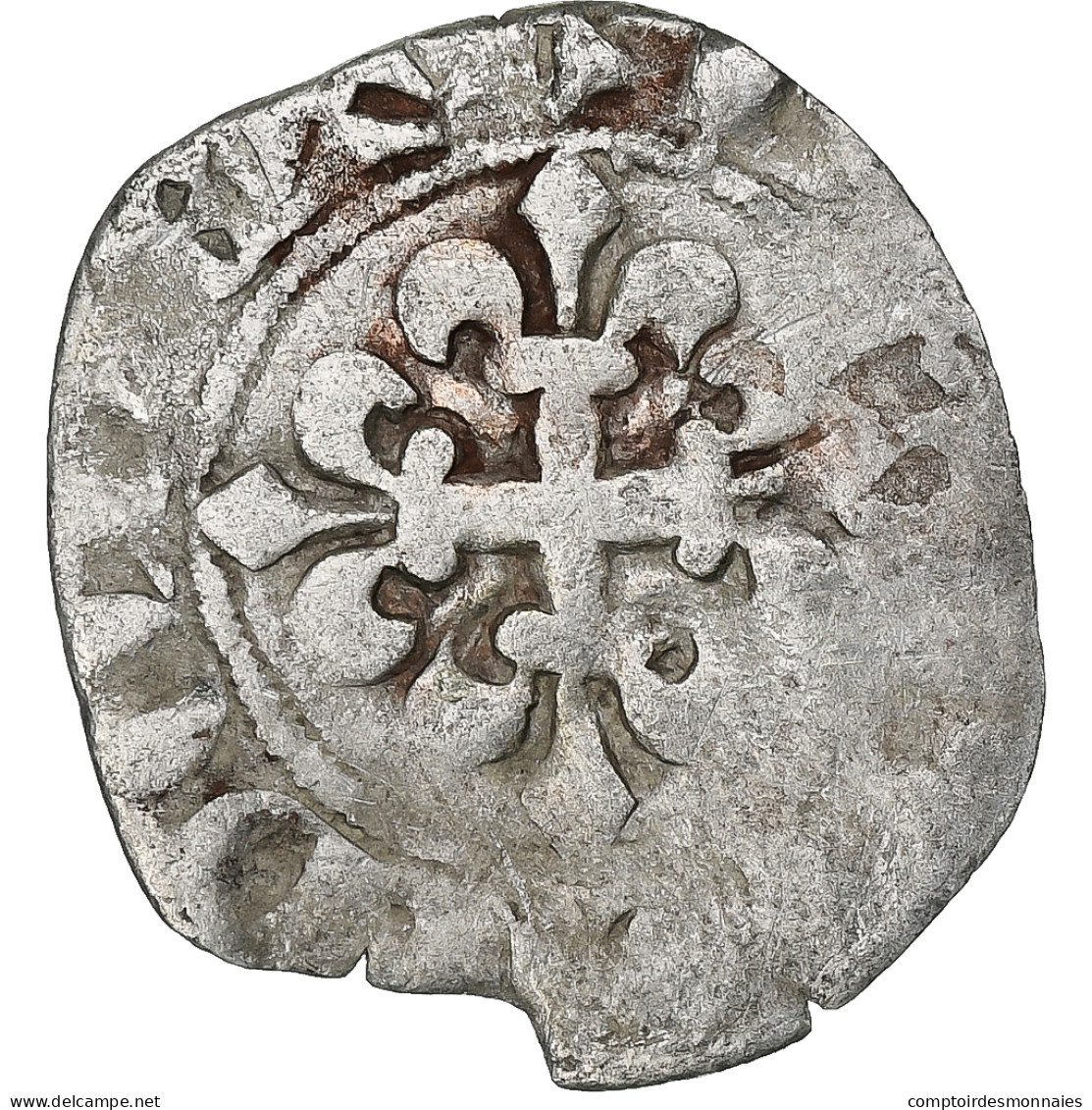 France, Philippe VI, Double Parisis, 1328-1350, Billon, TB, Duplessy:266 - 1328-1350 Philipp VI.