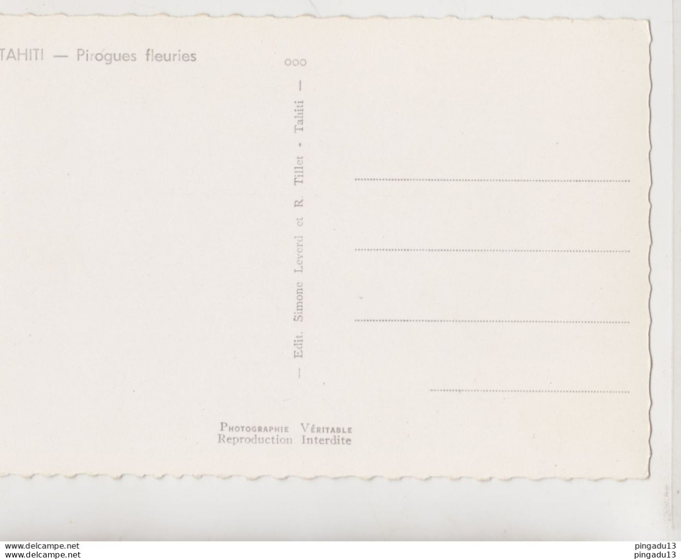 Au Plus Rapide Polynésie Française Tahiti Pirogues Fleuries CPSM Petit Format Excellent état Non Circulé - French Polynesia