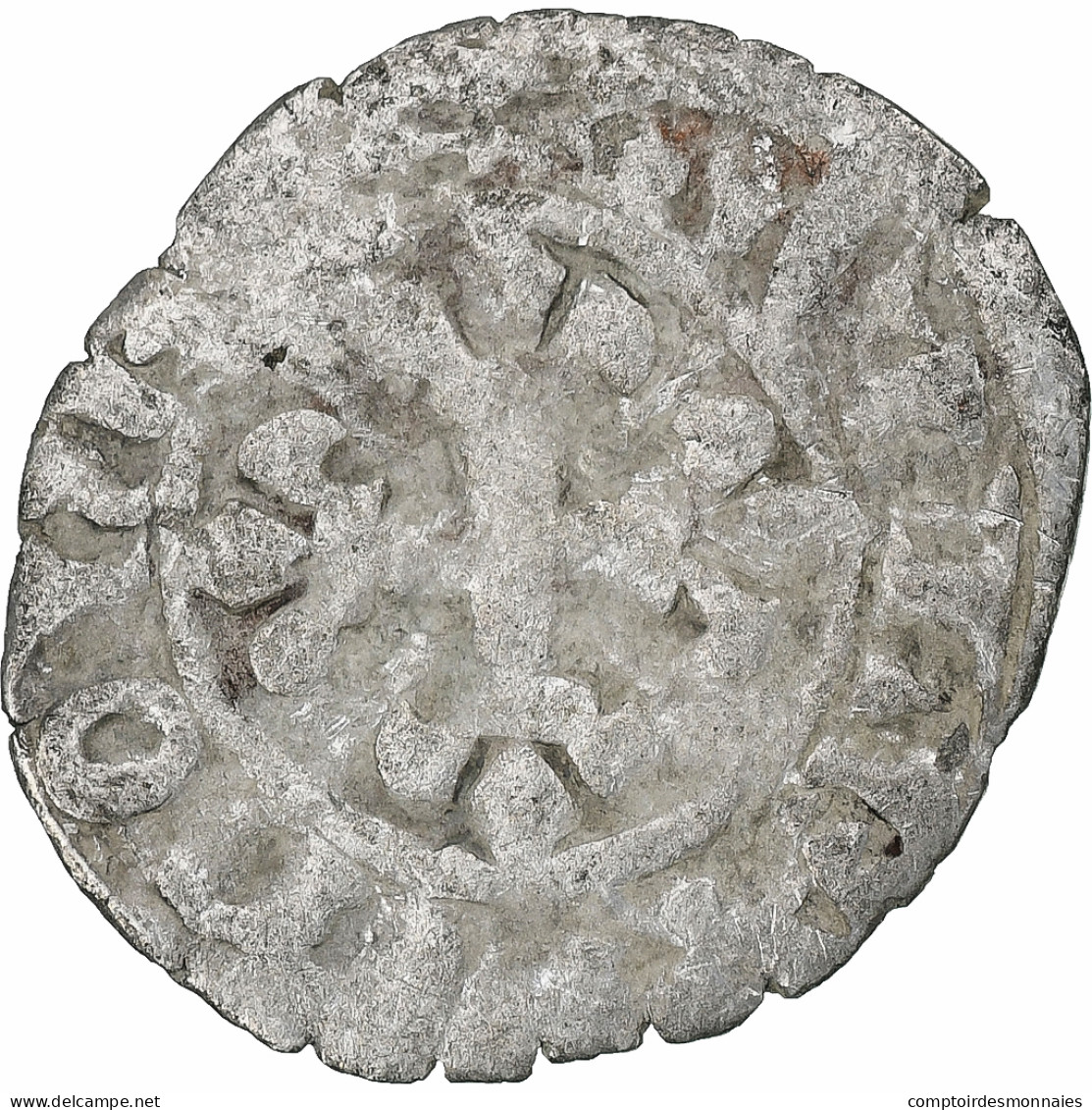 France, Philippe VI, Double Parisis, 1328-1350, Billon, TB, Duplessy:266 - 1328-1350 Philip VI The Forunate