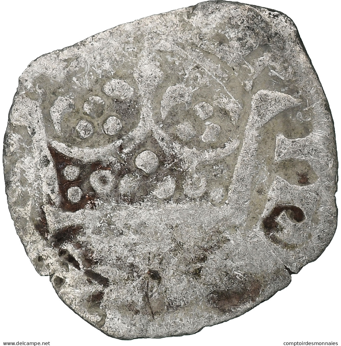 France, Philippe VI, Double Parisis, 1328-1350, Billon, B+, Duplessy:266 - 1328-1350 Philip VI The Forunate