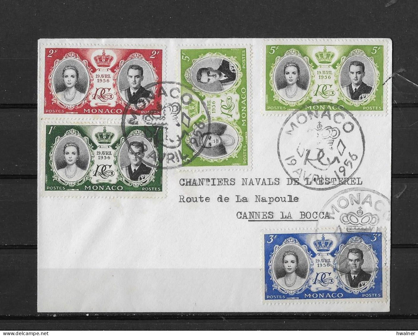 Monaco Mariage Princier Sur Enveloppe. - Used Stamps