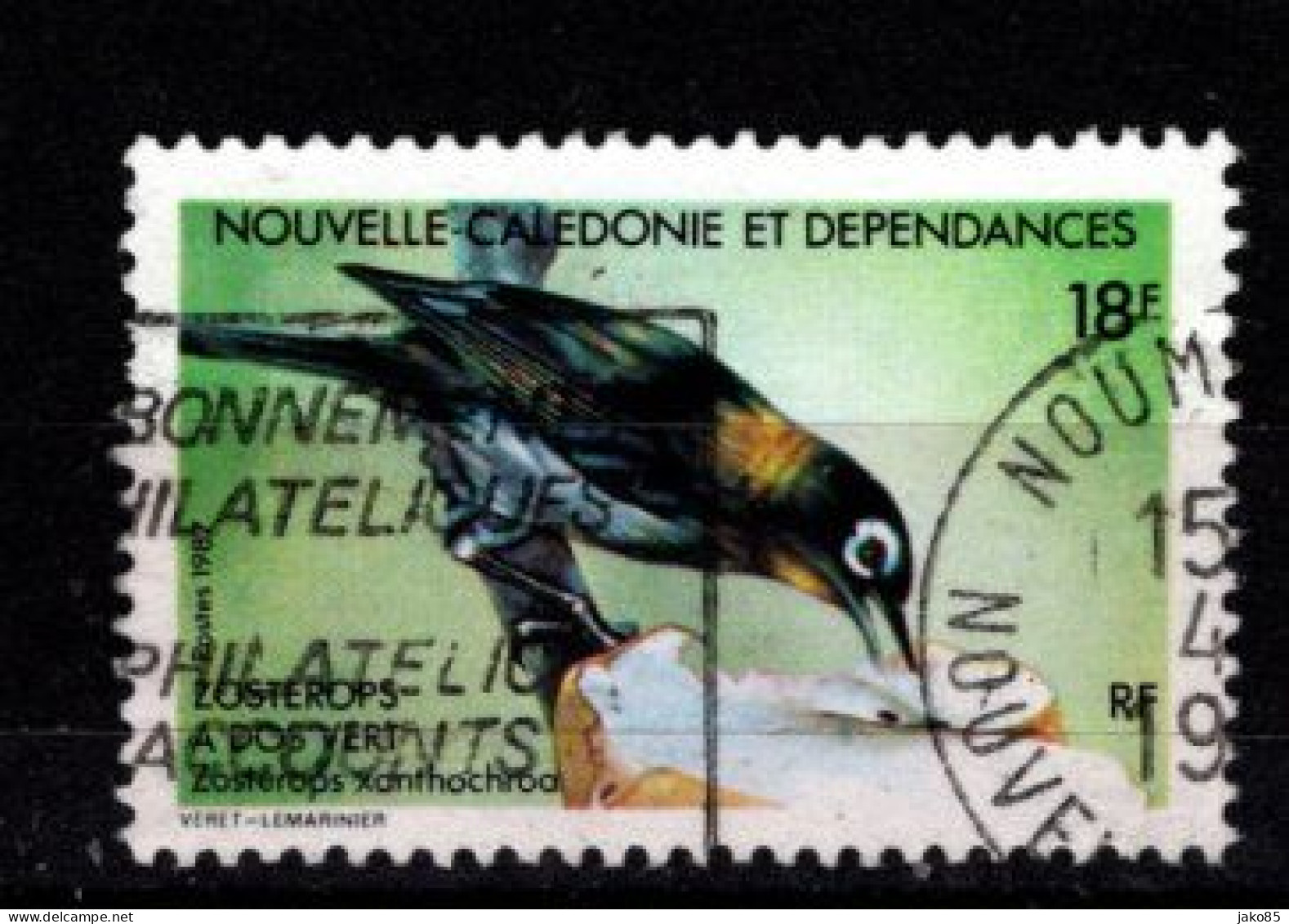 - Nelle CALEDONIE - 1987 - YT N° 542 - Oblitéré - Oiseau - - Gebraucht